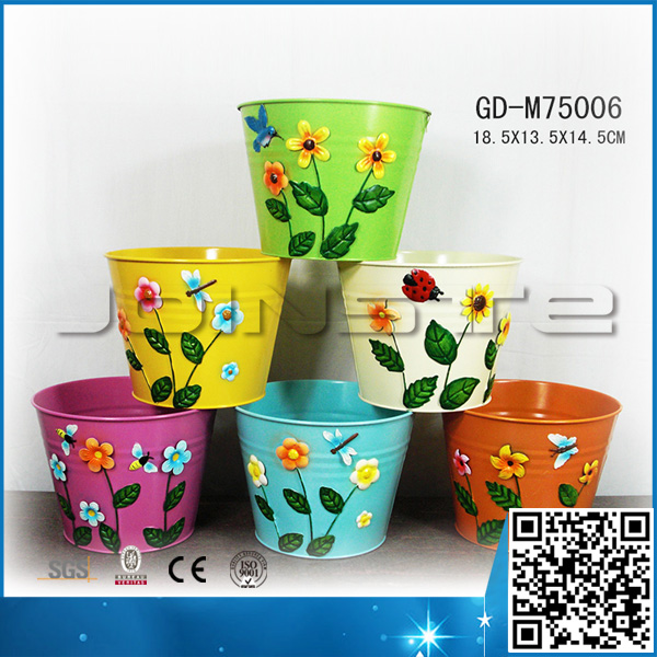 Rainbow flower pot,metal hanging flower pot stand,flower pot making machine