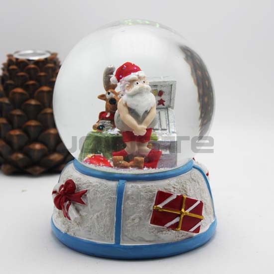 Australia Christmas snow globe santa clause losing in gambling house