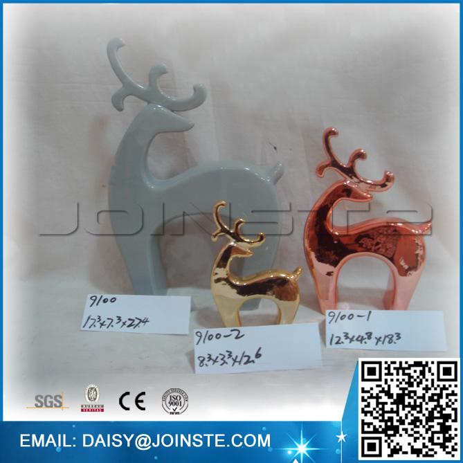 christmas home decoration pieces ceramic reindeer