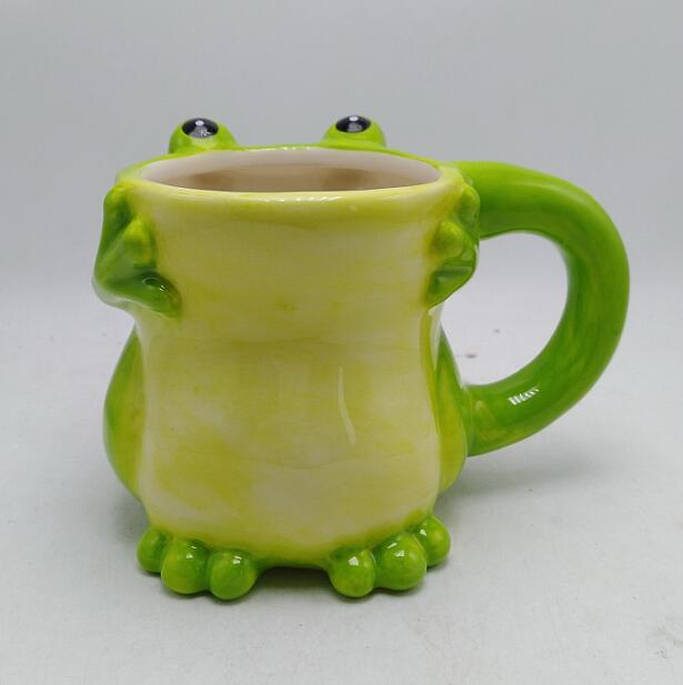 3D Frog Mug,Ceramic Frog Cup,Custom Animal shaped Mugs