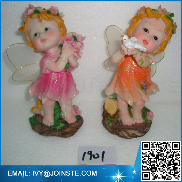 Good quality resin fairy small flower fairy statue for garden decoration