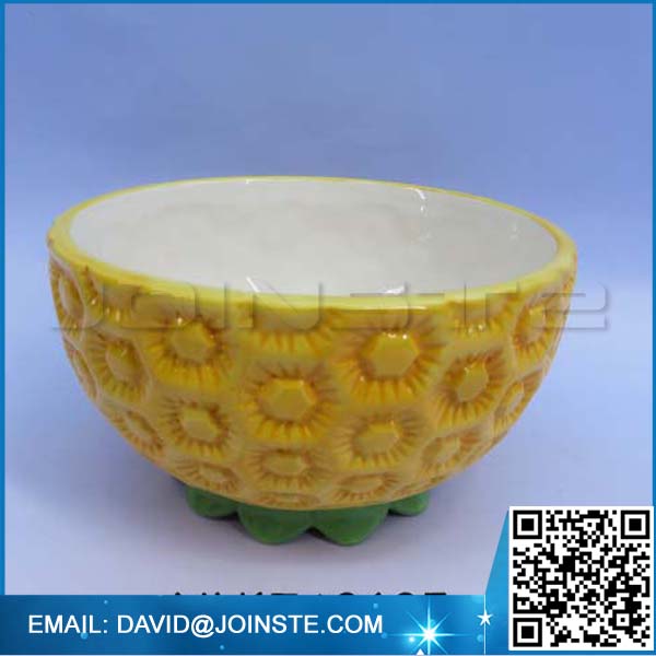 Ceramic pineapple decorative bowls, pineapple shape ceramic bowl