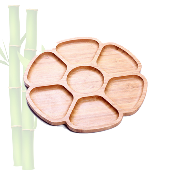 Custom Flower shape Bamboo Dinner dishes and plates