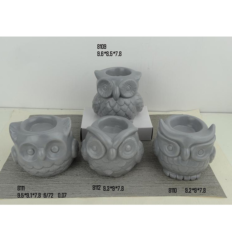 Ceramic owl candle holders,Owl tealight holders,custom porcelain candle hodlers
