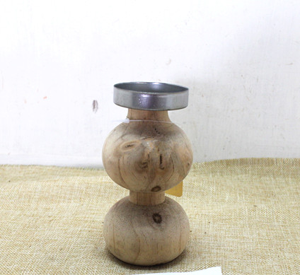 Wooden votive candle holder,primitive wooden candle stick holders