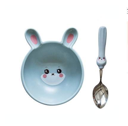 Bunny cartoon bowls  ,kid's cartoon tableware bowl set