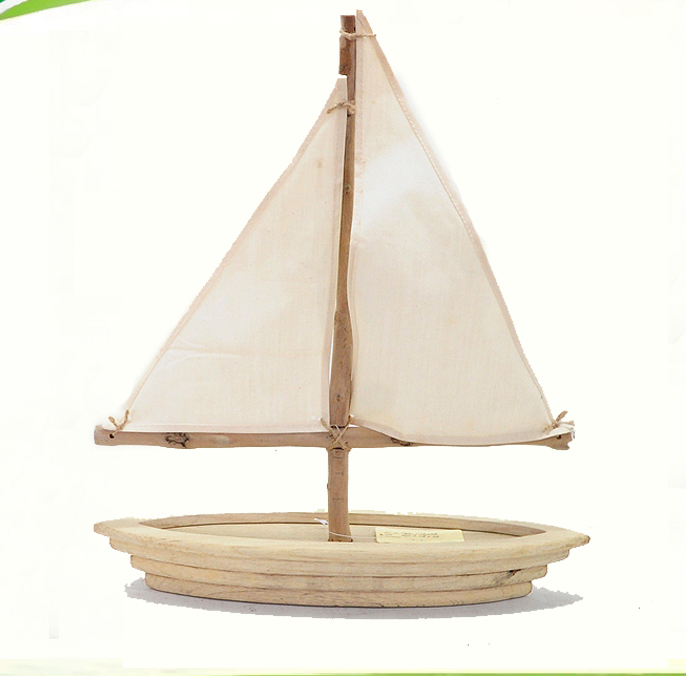 Nautical wooden sailing boat decorations