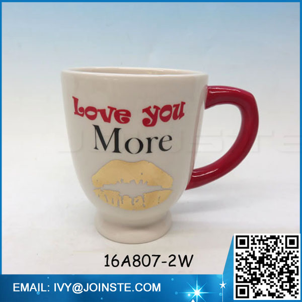 Valentine's Gift for Boyfriend Girlfriend Love You More Conversation ceramic printing coffee mug tea cup