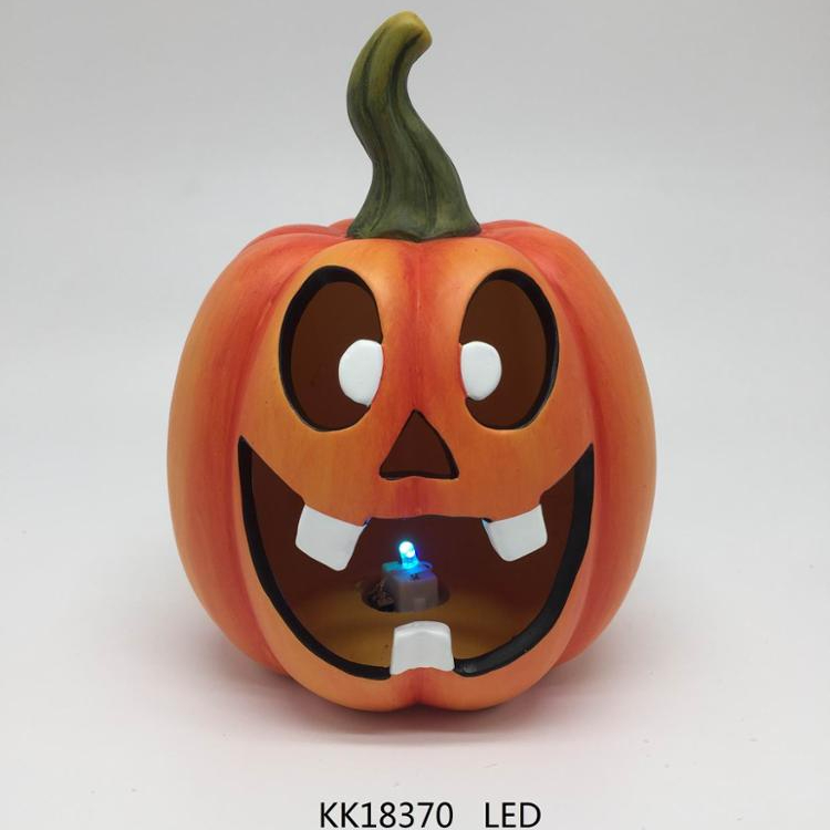 Latsopano Halloween chokongoletsera ceramic dzungu yogulitsa ndi kutsogozedwa