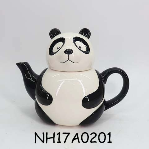 Panda Shape ceramic tea pot,cheap porcelain tea pot, Custom Animal Shape