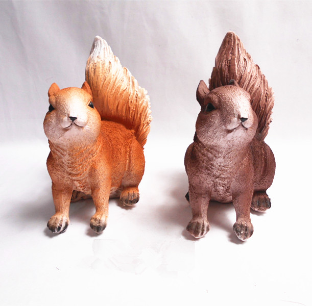 Promotional resin emulational  squirrel  ,resin small squirrel