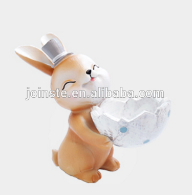 Custom resin buny with egg holder Easter decoration home decoration crafts