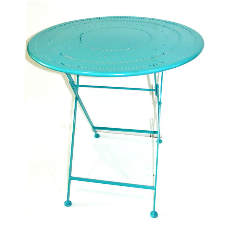 Outdoor camping iron  metal end table Colorful customized balcony folding coffee table