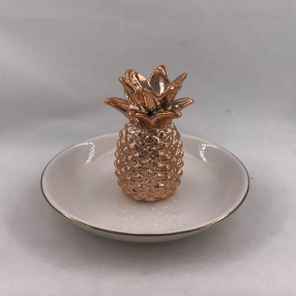 Pineapple ceramic ring holder dish, Custom accept
