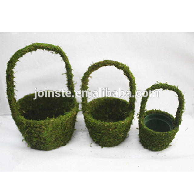 Moss girl basket set of three