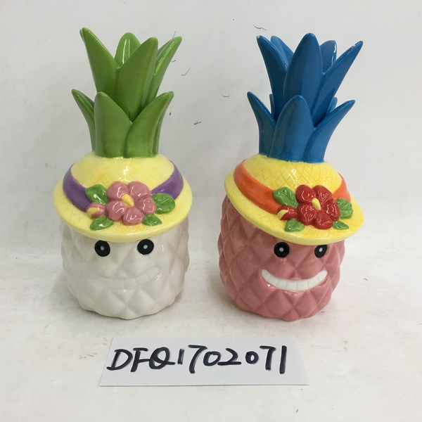 Ananas ceramic money bank colorful cute coin bank, pineapple shape money box