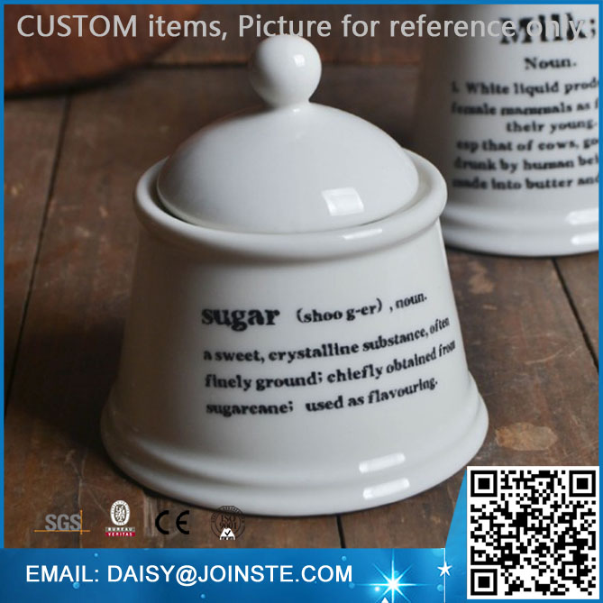 Ceramic mini sugar jar, tea coffee sugar jars, hermetic storage jars