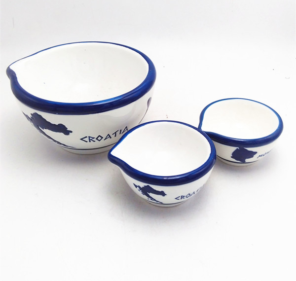 Nautical sea animal cartoon bowls set