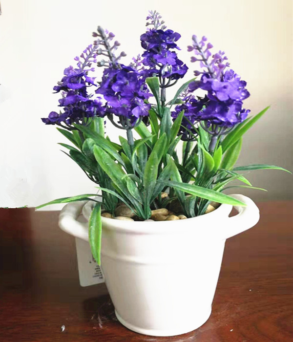 Assorted artificial flower  lavender potted
