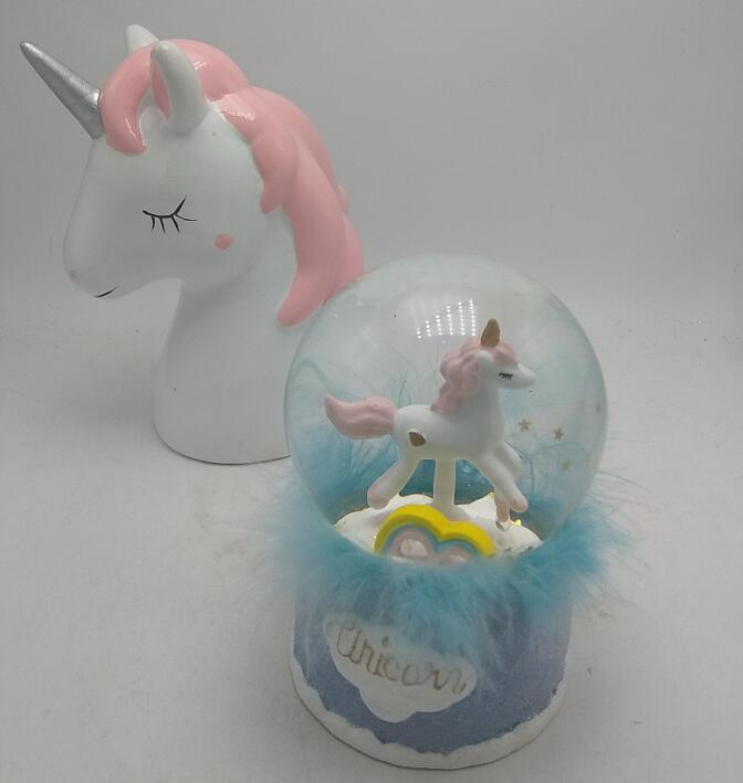 unicorn snow globes,unicorn musical snow globe,unicorn water balls