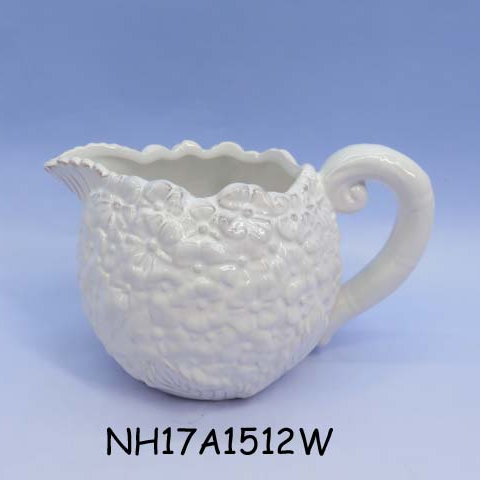 New 3D ceramic flower sugar jar porcelain hydrangea sugar jar