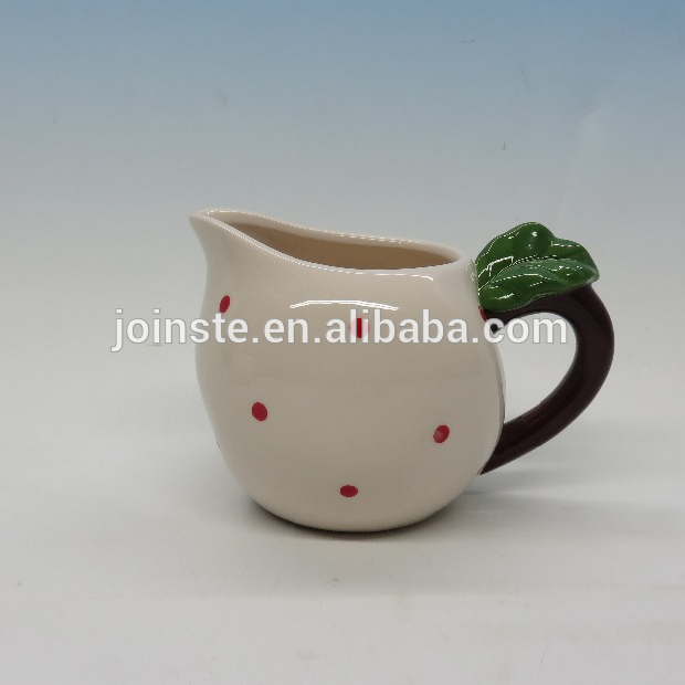 Custom ceramic apple shape tea pot milk pot ceramic kettle