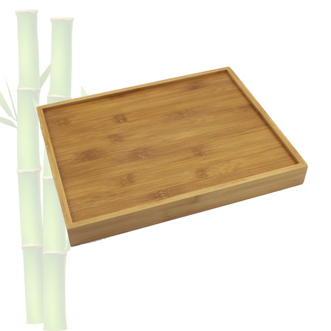 Bamboo Serving Tray With Handles – Food, Drink, Platter Tray to Serve Breakfast in Bed, Snacks, Coffee and Meals