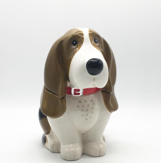 ceramic doggy shaped jar,doggy shaped containers,ceramic doggy cookie jar