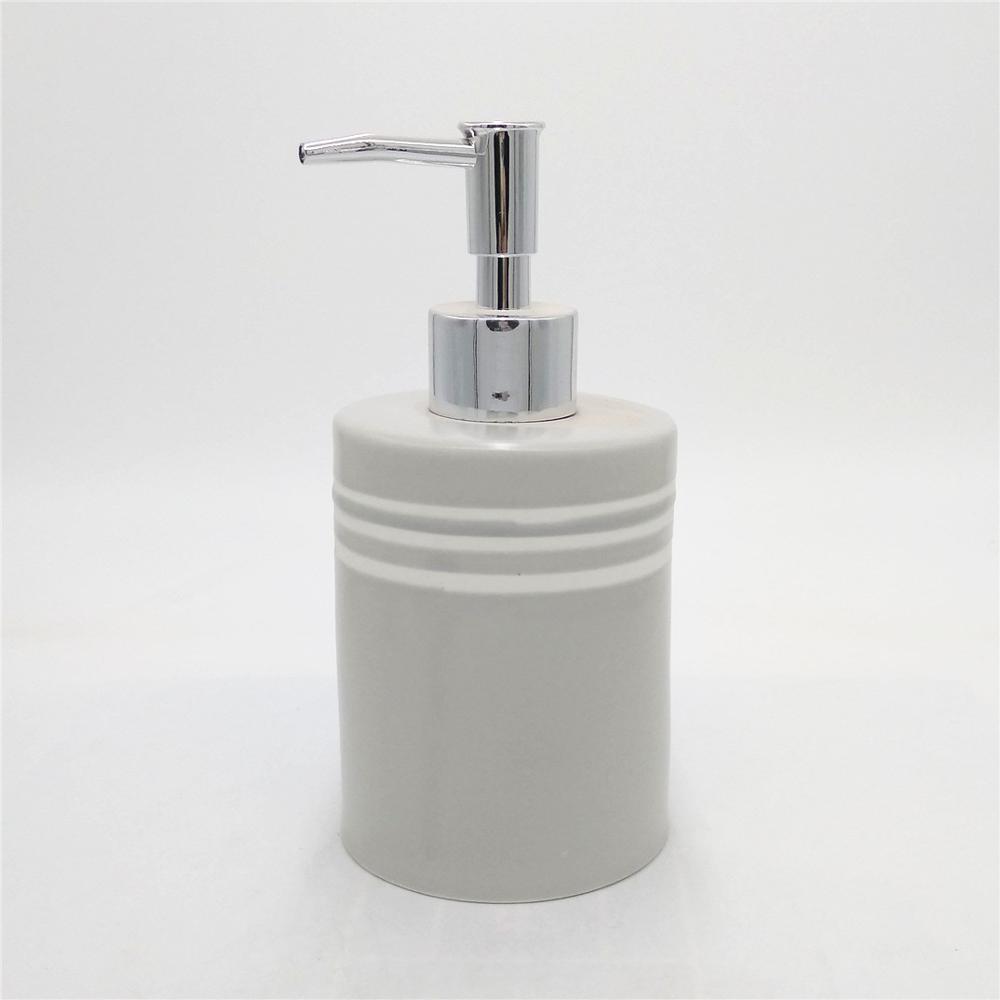 Round shape ceramic 16 oz liquid soap dispenser  hand foam soap dispenser