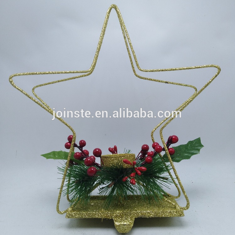 Custom yellow star shapeiron wrought iron decoration garden decoration