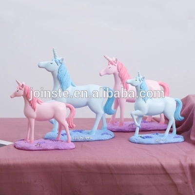 Custom resin pink unicorn blue unicorn home decoration items souvenirs