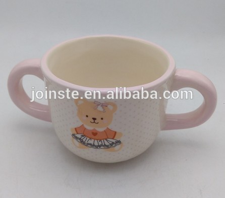Mini cute bear pottery ceramic coffee cup mug