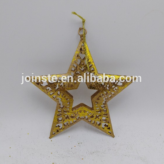 Custom star shape iron Christmas decoration wrought iron wall hanging decoration