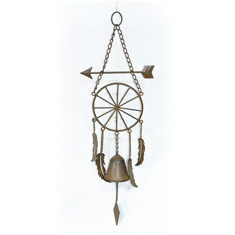 Hanging Garden Ornaments Metal Chime cast iron 3D Metal  Wind Spinner