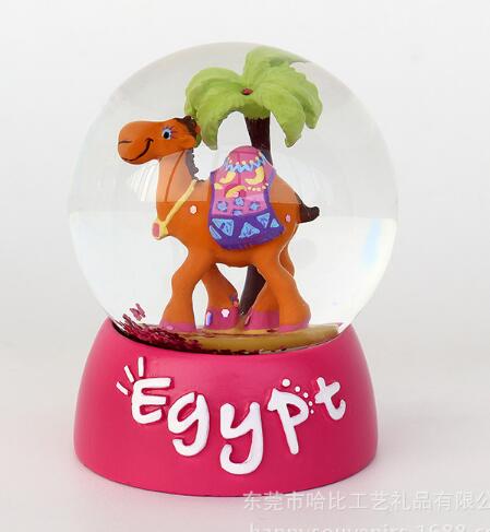 Egypt polyresin souvenirs snowglobes ,souvenir glitter balls