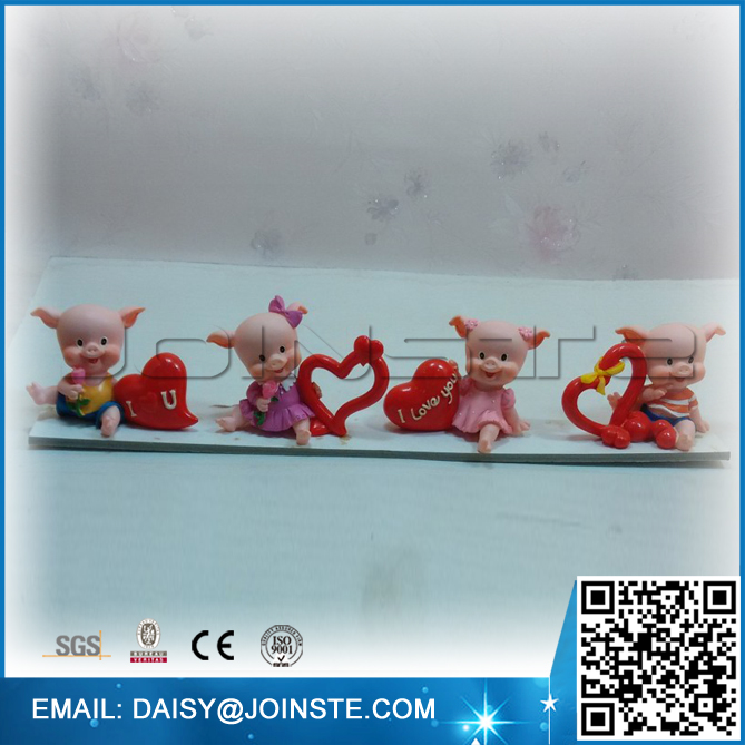 Pink Pig sets with love hearts for valentine day gifts 2016