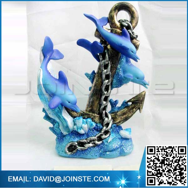 Gorgeous dolphins resin anchor with anchor chain,ship anchor price