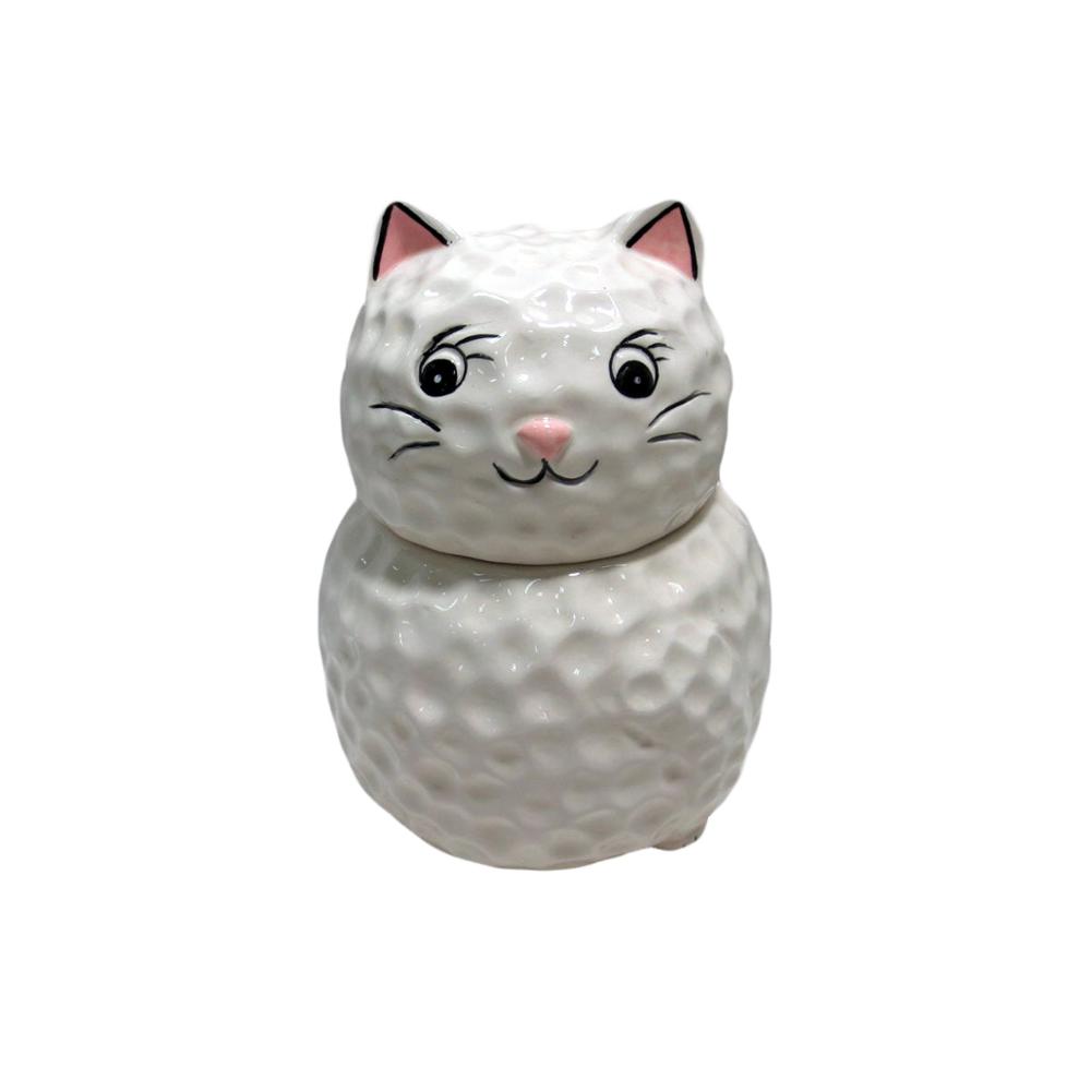 Custom porcelain cookie jars,Kitty containers,Ceramic Cat Candy Jar