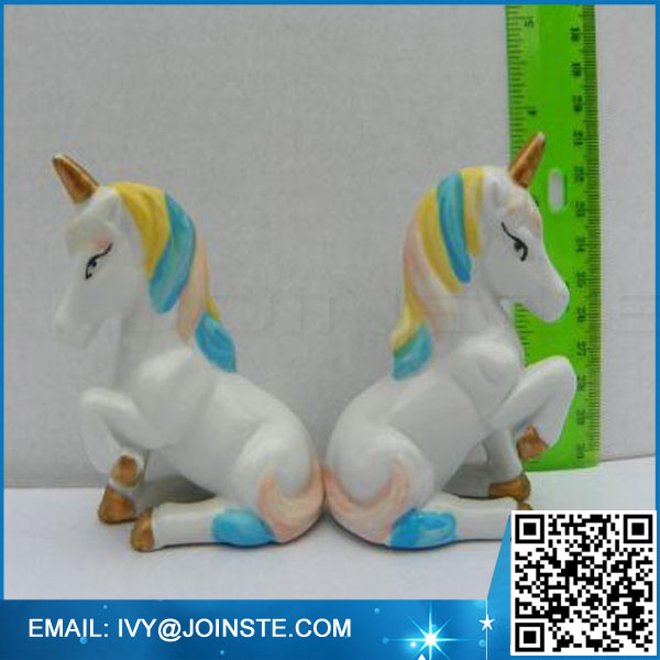 Cute Vintage Unicorn Salt and Pepper Shakers ,ceramic salt and pepper shaker wholesale