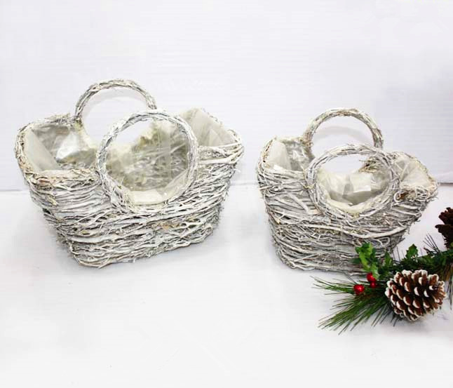 Vine tote garden basket for flower