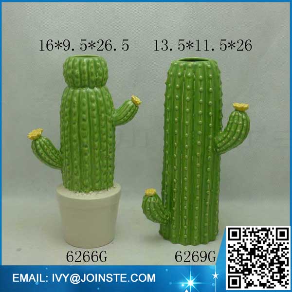 Good quality vase large size ceramic cactus vase flower vase for sale