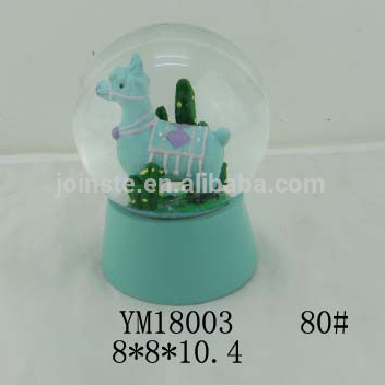 Llama Christmas snow globe