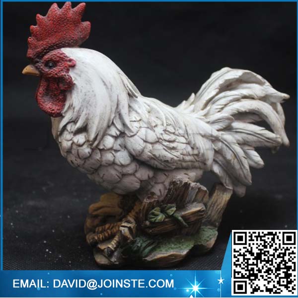 Rooster feathers resin rooster figurines