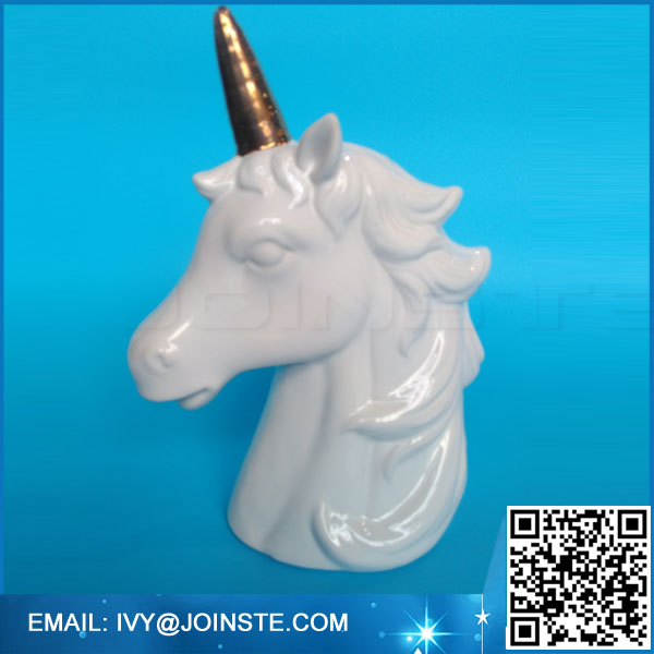 Fantasy Unicorn Head Bust Rainbow Ceramic Money Box – Gift Boxed Cute Piggy Bank Featured Image