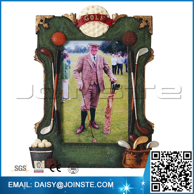 Souvenir Photo Frame for golf, resin golf souvenir frame