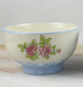 Custom good qualtity flower painting ceramic noodle bowl soup bowl
