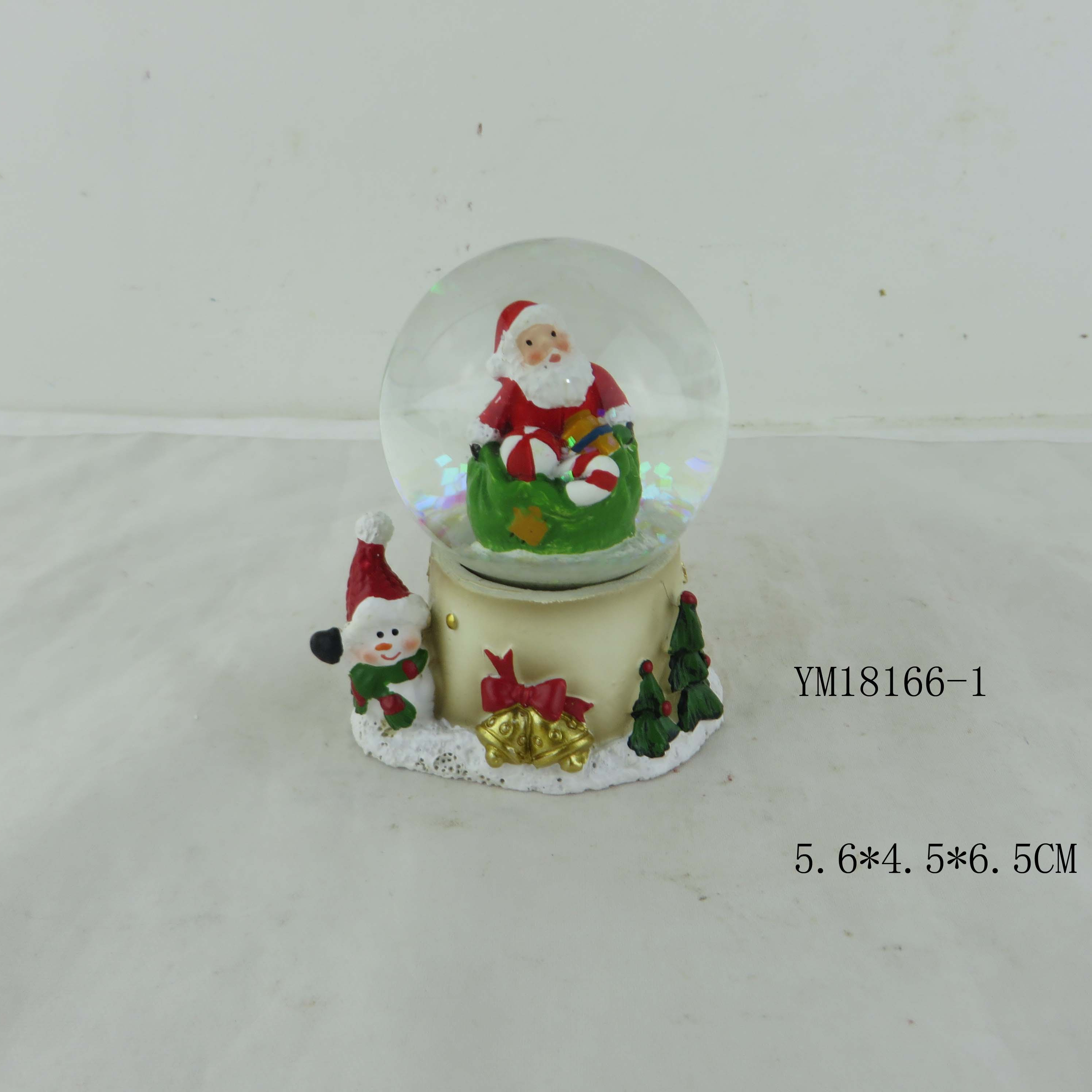 Christmas Party Polyresin Party Deco.Snowman led glitter globe