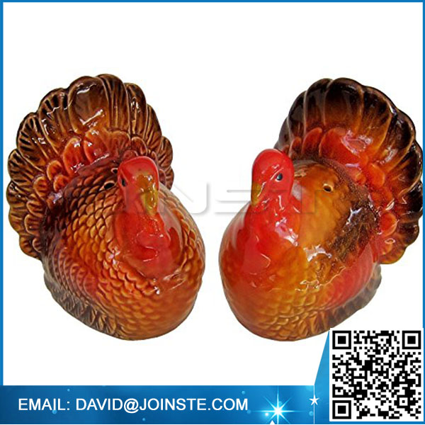 Ceramic Fall Harvest Turkey Salt & Pepper Shakers