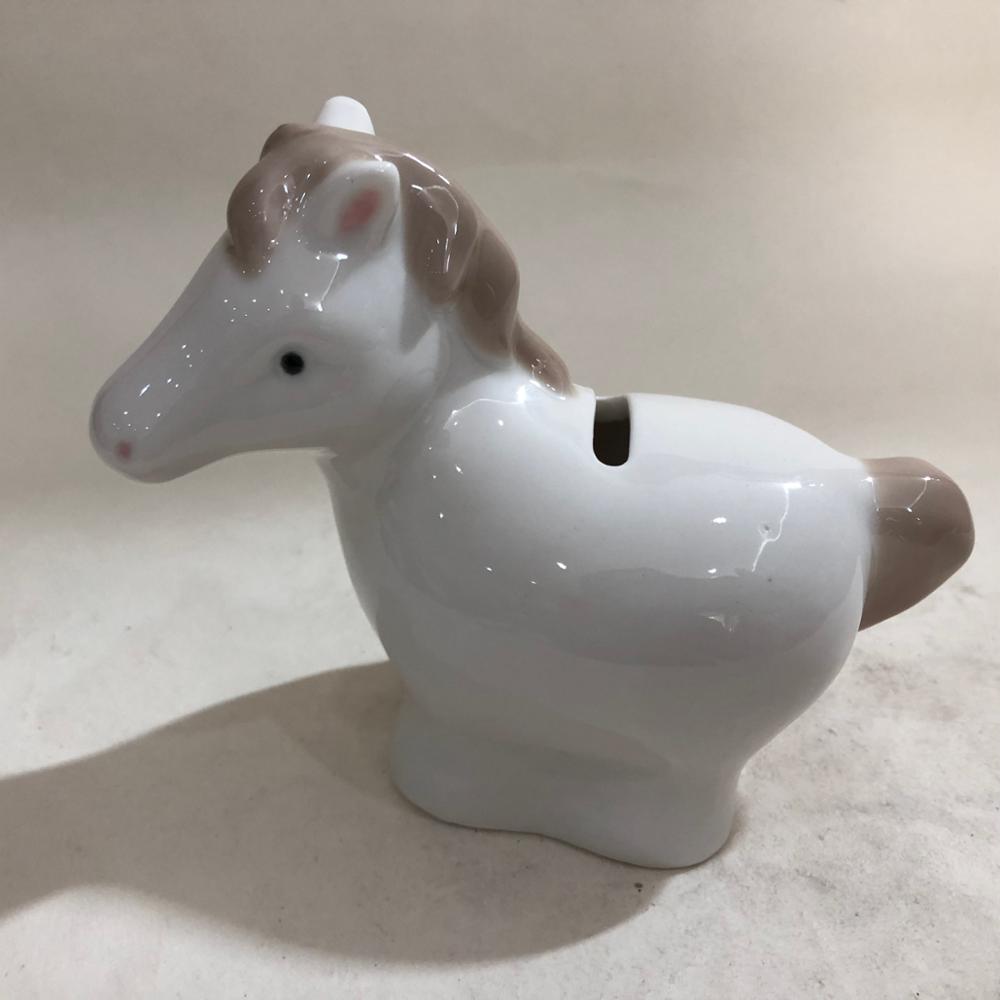 Nonobjective Horse Money Box,ceramic horse coin bank, nonrepresentational horse piggy banks