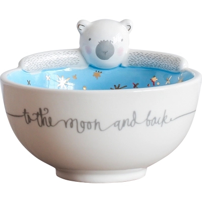 Custom wholesale  ceramic noodle bowl rice bowl with bear